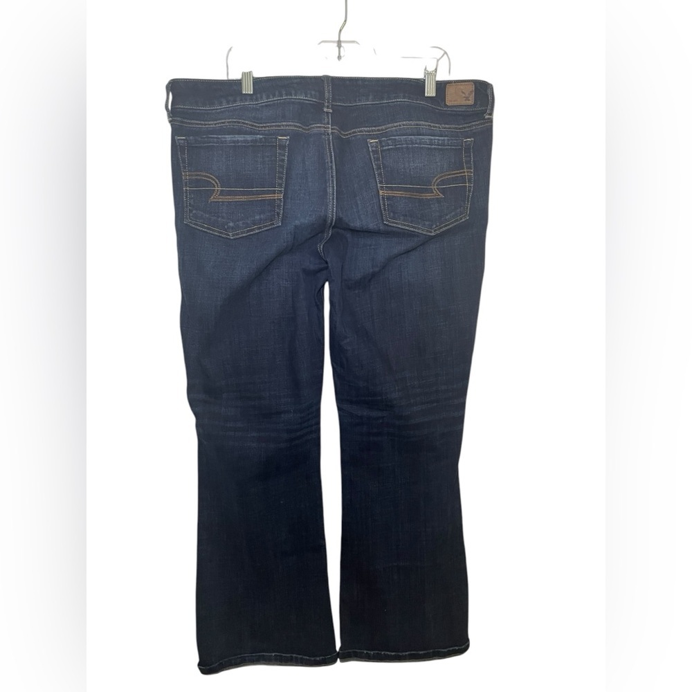 American Eagle Favorite Boyfriend Stretch Dark Jeans Size 16 - Picture 2 of 5